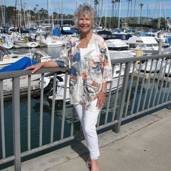 Kimono Style Jacket with In-set Lace - Picture 8 of 8